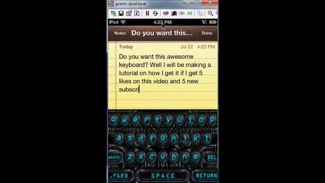 Cool iPod/iPhone Keyboard! (Will make tutorial) смотреть онлайн