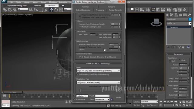 3DS Max Caustics Tutorial + How to get Glass Physics Phen Material смотреть онлайн