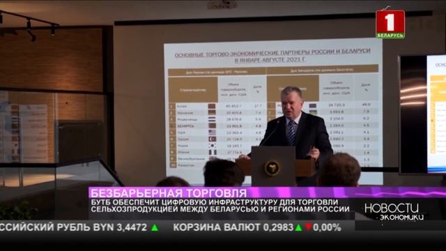 БУТБ готова стать платформой для торговли сельхозпродукцией между Беларусью и регионами России смотреть онлайн