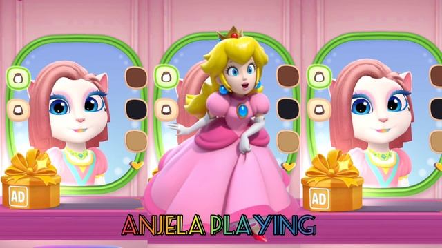 My Talking Anjela 2 New Update Gameplay/Makeover Princess Peach 🍑 смотреть онлайн