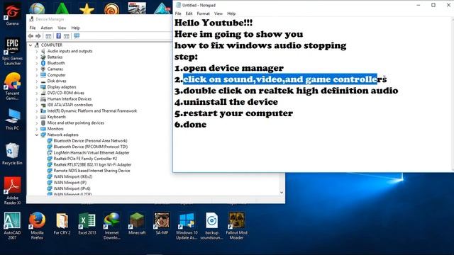 how to fix windows audio stopped working on windows 10