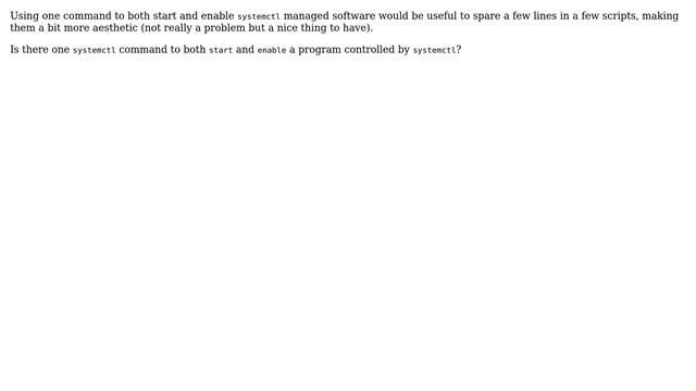 Unix & Linux: One systemctl command to both start and enable смотреть онлайн