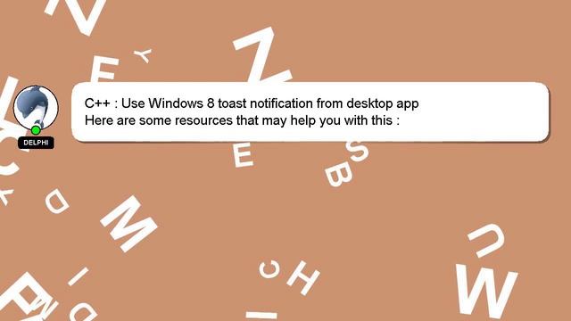 C++ : Use Windows 8 toast notification from desktop app смотреть онлайн