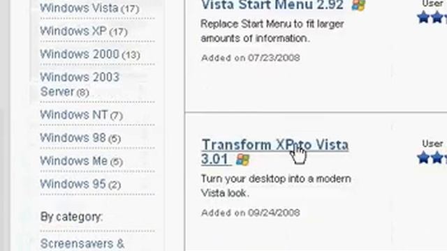 how to get the vista start menu смотреть онлайн