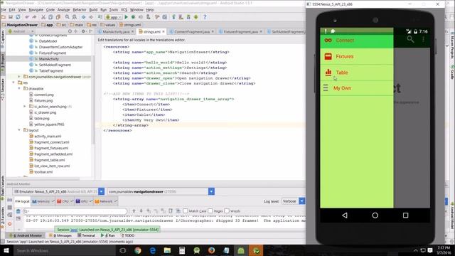 Beginners Android Studio Tutorial – 56 Navigation Drawer смотреть онлайн