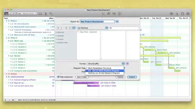 Exporting — OmniPlan 2 for Mac смотреть онлайн