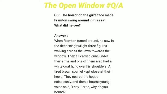 Class 8 #English #Q/A #ItSoHappened Chapter 7 The Open Window |#Explained #SoumyaLearning смотреть онлайн