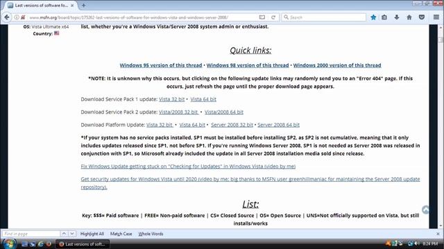 Last versions of software for Windows Vista: a list (Using Vista in 2018) смотреть онлайн