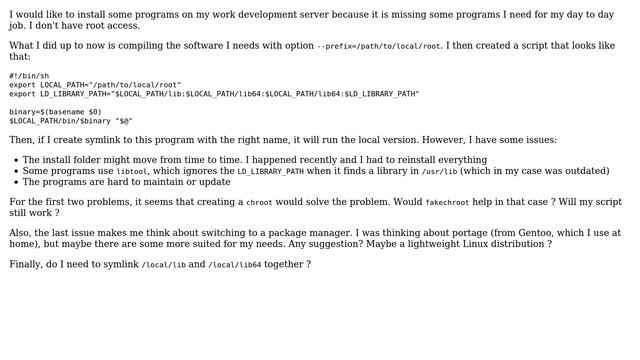 Unix & Linux: Install userspace programs on server without root access смотреть онлайн