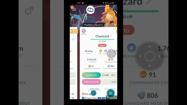 Charizard Mega Evolve In 32 Mega Energy Candy In Pokemon Go смотреть онлайн