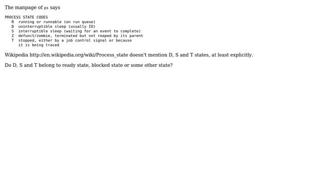 Unix & Linux: Does "stopped" belong to "blocked" state? смотреть онлайн