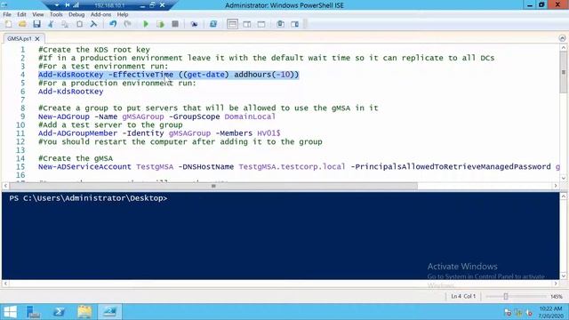 Create a Group Managed Service Account with Powershell on Windows Server 2012 R2 смотреть онлайн