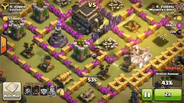 Clash of Clans ClanWar atack Hog Rider #1 смотреть онлайн