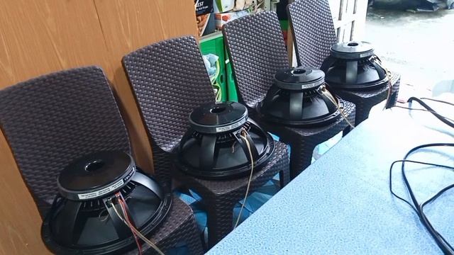 Tosunra AL-1525 (4 pcs.) speaker 500 watts RMS, 15 inch and Tosunra P9500s power amp 900 watts RMS смотреть онлайн