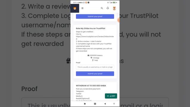 HD kiếm 15.000.000 tokens Shiba Inu Free ( Free Shiba Binace Token ) смотреть онлайн