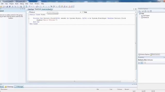 Visual Basic Tut: The Button(MsgBox) смотреть онлайн