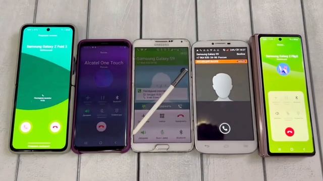Incoming Call Alcatel One Touch vs Samsung S10e vs Samsung Not3 vs Z Fold2 & Flip3 смотреть онлайн