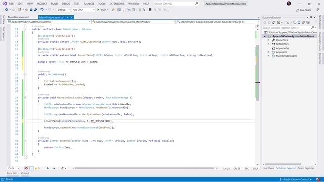 Append the WPF Window ContextMenu using Interop смотреть онлайн