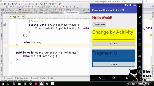 Lập trình Android A-Z - Bài 163: Fragment Communicator смотреть онлайн