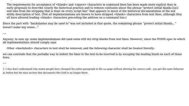 Unix & Linux: Is it portable to indent the argument to sed's 'i' command? (3 Solutions!!) смотреть онлайн