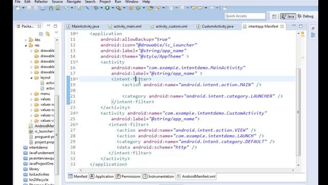 Android Intent ,Intent Filters with complete Implicit Intent Example (Arabic) смотреть онлайн