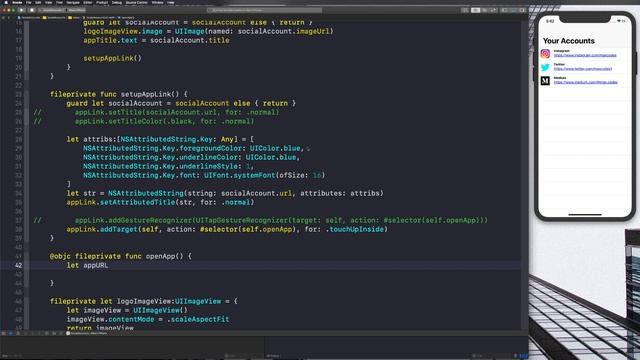 Open external apps from URLs within your app - Social Accounts App (ep. 9) смотреть онлайн