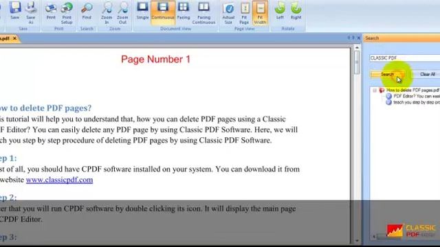 Search Text in PDF with Classic PDF editor смотреть онлайн