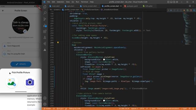 29.Image Picker Package (Hindi) | Android + iOS | Chatting App In Flutter