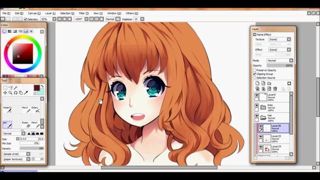 Hair Tutorial 【Paint tool Sai 】 смотреть онлайн