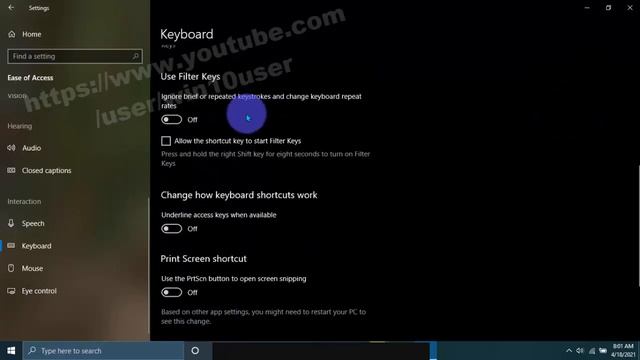Windows 10 Home : How to turn on or off Underline access keys when available смотреть онлайн