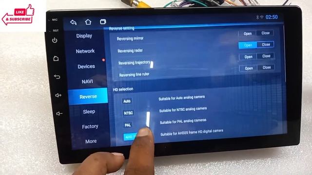 TS7 Android Reverse camera setting... смотреть онлайн