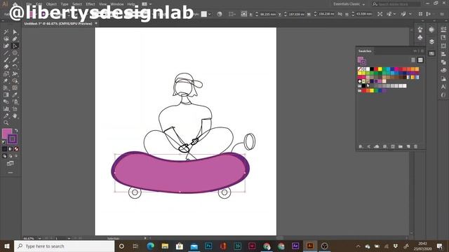 My Freestyle skateboard character ILLUSTRATION design смотреть онлайн
