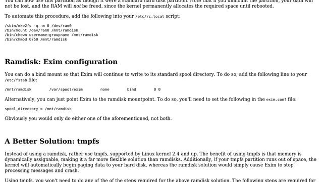 DevOps & SysAdmins: Improving Exim performance: mounting message queue on RAMdisk (5 Solutions!!) смотреть онлайн