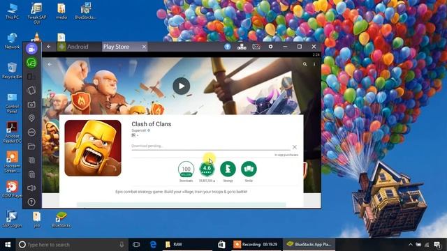 Playing Clash of Clans on windows PC. смотреть онлайн