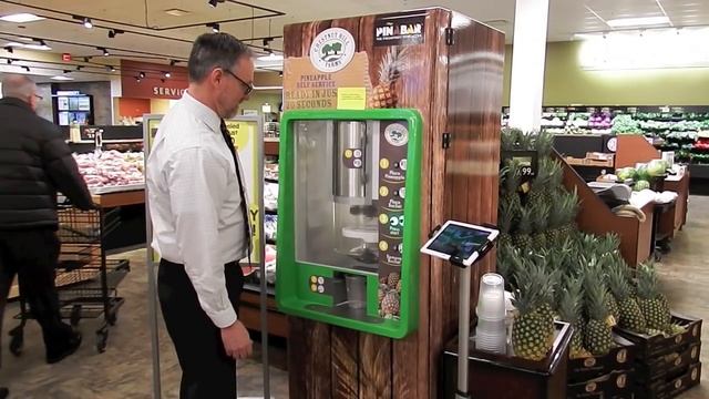 PinaBar - Pineapple-Peeling Robot In Action!