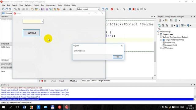 RAD Studio XE7, C++ builder , 2-Dars. смотреть онлайн