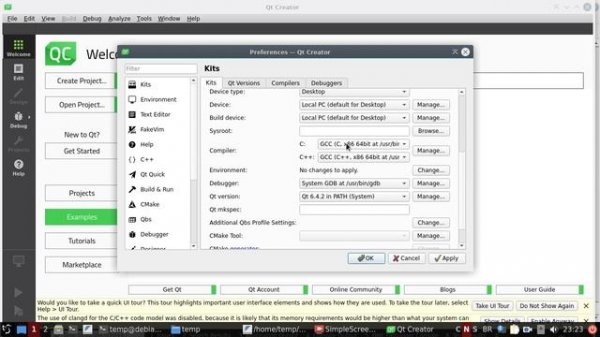 Install qtcreator (Qt Creator 6) - Debian 12 (bookworm)