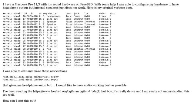Unix & Linux: FreeBSD snd_hda configuring audio device смотреть онлайн