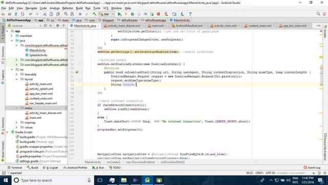 Website App | 04 Handle Downloading | Android Studio | Java