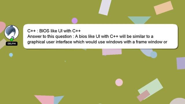 C++ : BIOS like UI with C++ смотреть онлайн