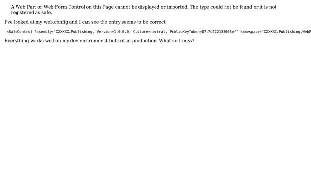 Sharepoint: Problem inserting web part - is not registered as safe смотреть онлайн