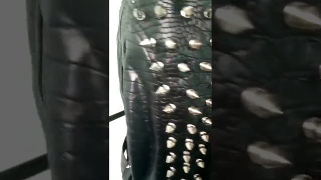 Искусственная кожа pu куртка панк заклепки готика женская новая мода зима осень мотоциклетная черна смотреть онлайн