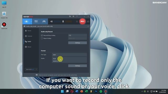 How to Record Only Audio (Free MP3 Recorder) - Bandicam смотреть онлайн