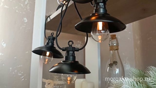 Гирлянда Party Lights -  В СТИЛЕ РЕТРО , 10 экстра тёп.бел.LED, 5 м, уличная  ECO-010-E-IS4-BCCL-A