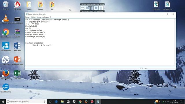 Crypter Messages Grace à un .vbs [HD] смотреть онлайн