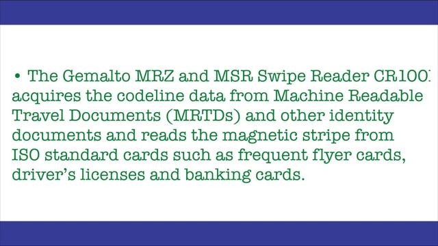 Gemalto CR100M - Swipe Reader смотреть онлайн