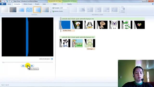 Como criar um video no Movie maker do windows 7 смотреть онлайн