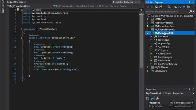 PhoneNoteBook Basic HTTP Protocol Host With Windows Form Client UI 1 16 смотреть онлайн