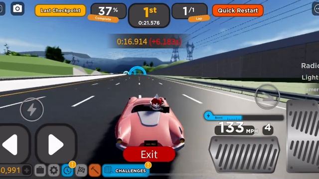 Alfa Romeo Disco Volante Driving Empire Highway race fastest time top speed 134 mph, place: 55.146 смотреть онлайн