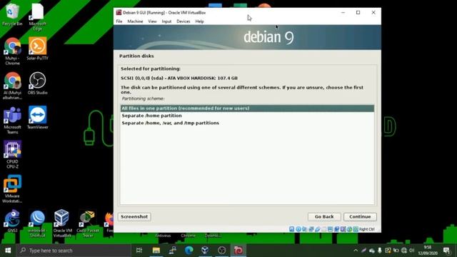 VirtualBox | Install Linux Debian 9 Graphics-based (GUI) смотреть онлайн